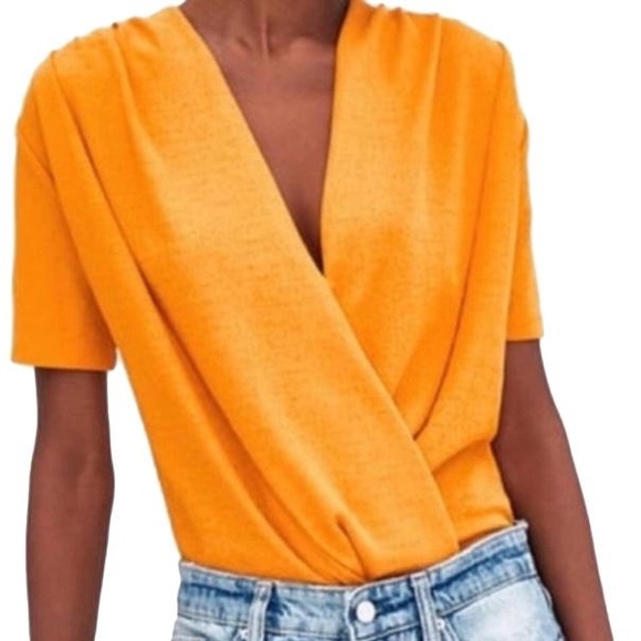 Zara Trafaluc Faux Wrap Blouse - Picture 3 of 8